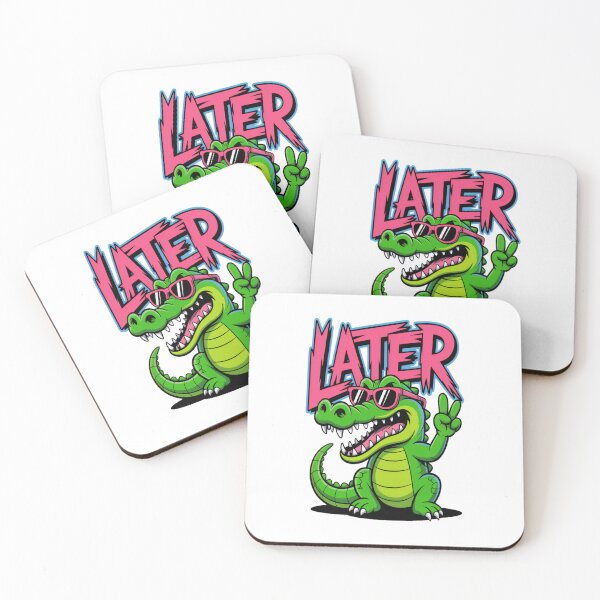 Item preview, See You Later Gator Neon Deathcore Spiked Alligator designed and sold by stickercuffs.