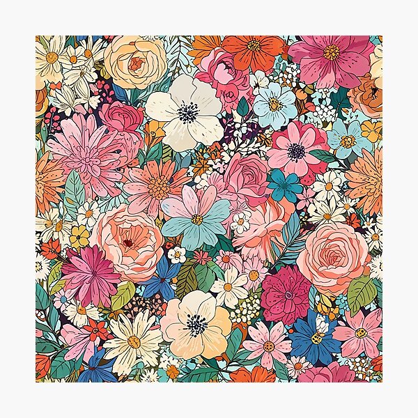 Item preview, Colorful Blooming Flowers designed and sold by CoolPixels.