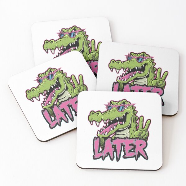 Item preview, See You Later Gator Neon Deathcore Spiked Alligator designed and sold by stickercuffs.