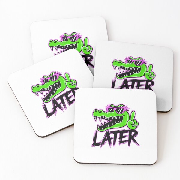 Item preview, See You Later Gator Neon Deathcore Spiked Alligator designed and sold by stickercuffs.