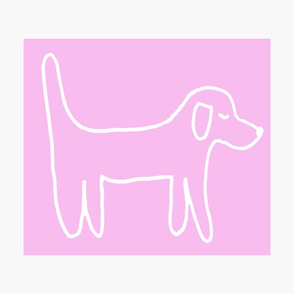 Item preview, White Dog on Pink – Minimalist Line Art designed and sold by Vision Illustrated.