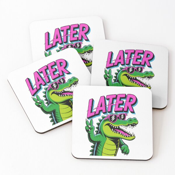 Item preview, See You Later Gator Neon Deathcore Spiked Alligator designed and sold by stickercuffs.