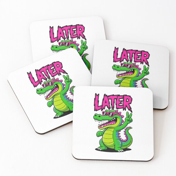 Item preview, See You Later Gator Neon Deathcore Spiked Alligator designed and sold by stickercuffs.