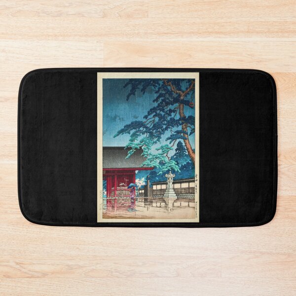 Item preview, Harusame Gokokuji (Spring Rain at Gokokuji Temple) by Hasui Kawase | Japanese Rain Poster | Japandi Nature Art designed and sold by artofuniverse.