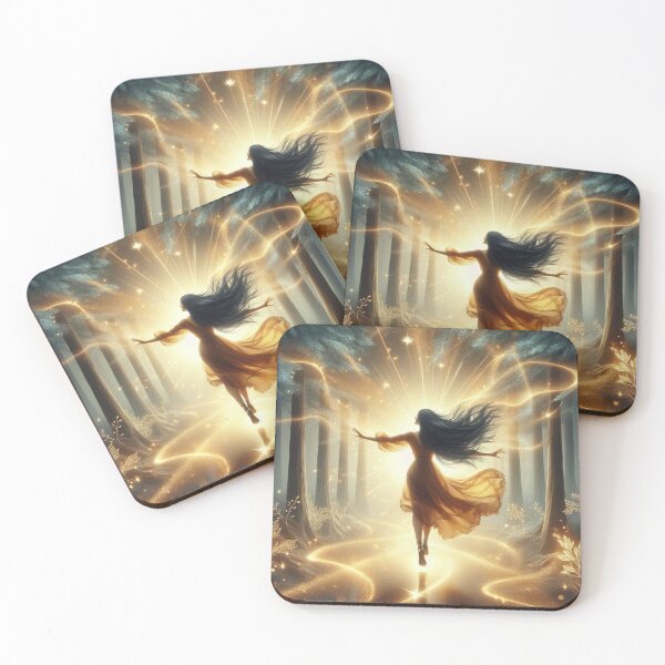 Item preview, Golden Forest Goddess Dancing in Light designed and sold by Sneh024.