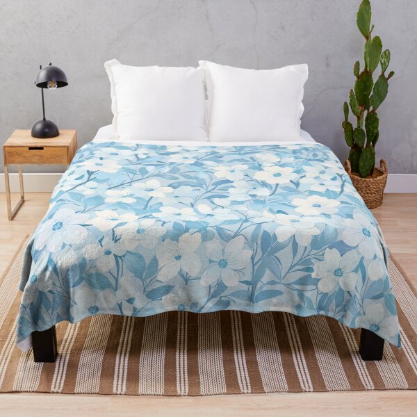 Item preview, White and Sky Blue Flower designed and sold by CoolPixels.