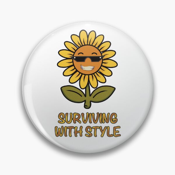 Item preview, Cool Sunflower Surviving with Style Funny Motivational Design designed and sold by Elizarfa.