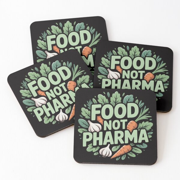 Item preview, Food Not Pharma – Mint Green Quote Shirt designed and sold by Slavicsoul.