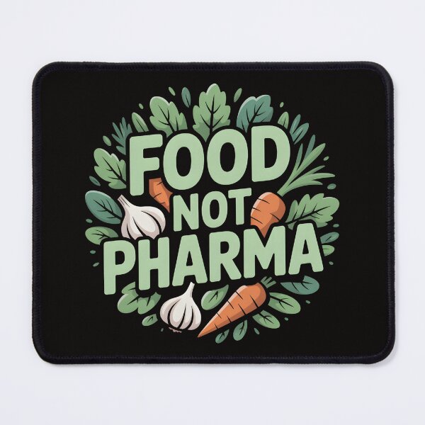 Item preview, Food Not Pharma – Mint Green Quote Shirt designed and sold by Slavicsoul.
