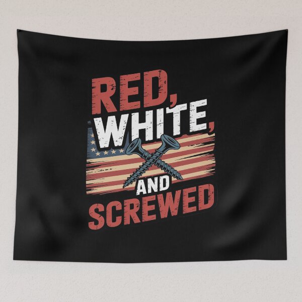 Item preview, Political Flag Shirt, Red White Screwed designed and sold by splindoershop.