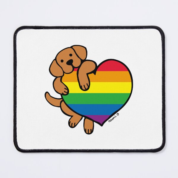Item preview, Fox Red Labrador and Rainbow Pride Heart designed and sold by HappyLabradors.