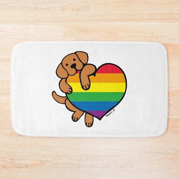Item preview, Fox Red Labrador and Rainbow Pride Heart designed and sold by HappyLabradors.