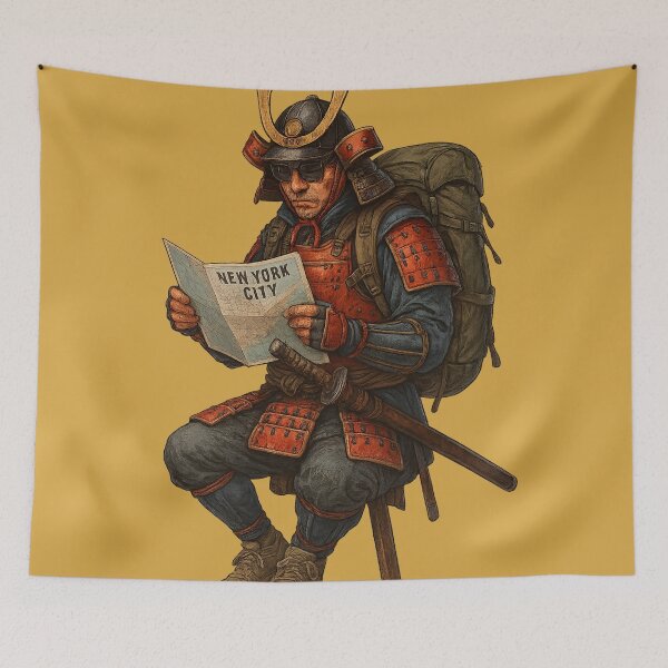 Item preview, Samurai Lost in Manhattan designed and sold by AleTot.