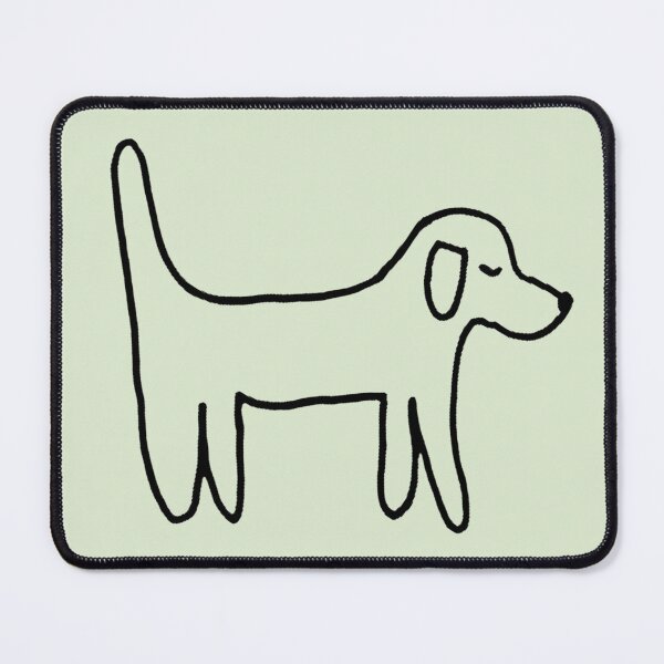 Item preview, Minimalist dog sketch on lime green designed and sold by Vision Illustrated.