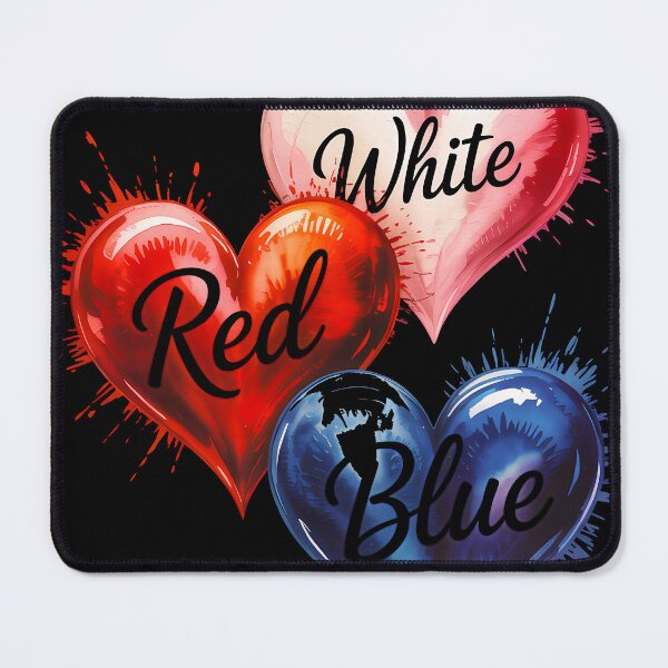 Item preview, Red White Blue Heart 4th Of July Patriotic American Flag Watercolor designed and sold by someraargelia.