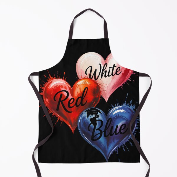 Item preview, Red White Blue Heart 4th Of July Patriotic American Flag Watercolor designed and sold by someraargelia.