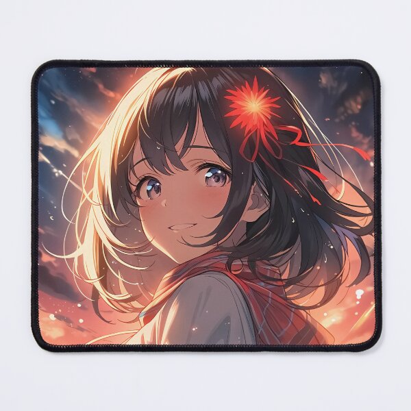 Item preview, Mitsuha Miyamizu Your Name Anime Girl Sunset Smile Sky Ribbon Warmth designed and sold by mildaclairmo.