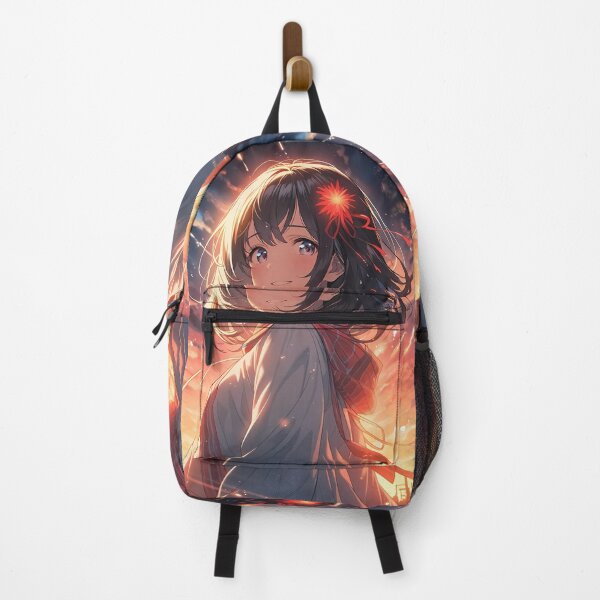 Item preview, Mitsuha Miyamizu Your Name Anime Girl Sunset Smile Sky Ribbon Warmth designed and sold by mildaclairmo.