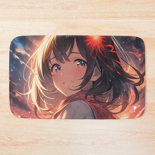 Item preview, Mitsuha Miyamizu Your Name Anime Girl Sunset Smile Sky Ribbon Warmth designed and sold by mildaclairmo.