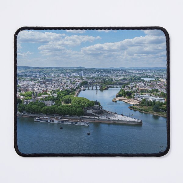 Item preview, Where Mosel Meets Rhein – Bird’s-Eye Over Deutsches Eck and City designed and sold by rawshutterbug.
