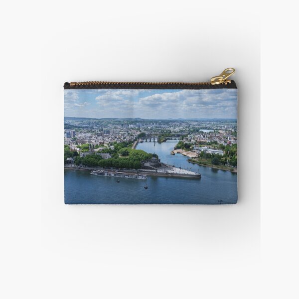 Item preview, Where Mosel Meets Rhein – Bird’s-Eye Over Deutsches Eck and City designed and sold by rawshutterbug.