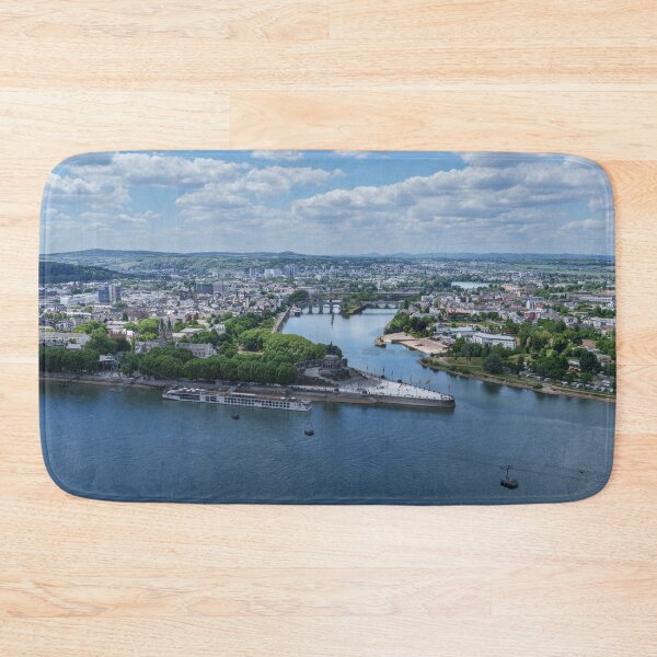 Item preview, Where Mosel Meets Rhein – Bird’s-Eye Over Deutsches Eck and City designed and sold by rawshutterbug.