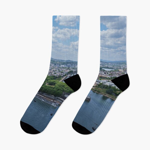 Item preview, Where Mosel Meets Rhein – Bird’s-Eye Over Deutsches Eck and City designed and sold by rawshutterbug.