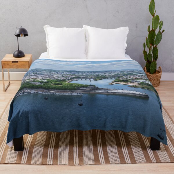 Item preview, Where Mosel Meets Rhein – Bird’s-Eye Over Deutsches Eck and City designed and sold by rawshutterbug.