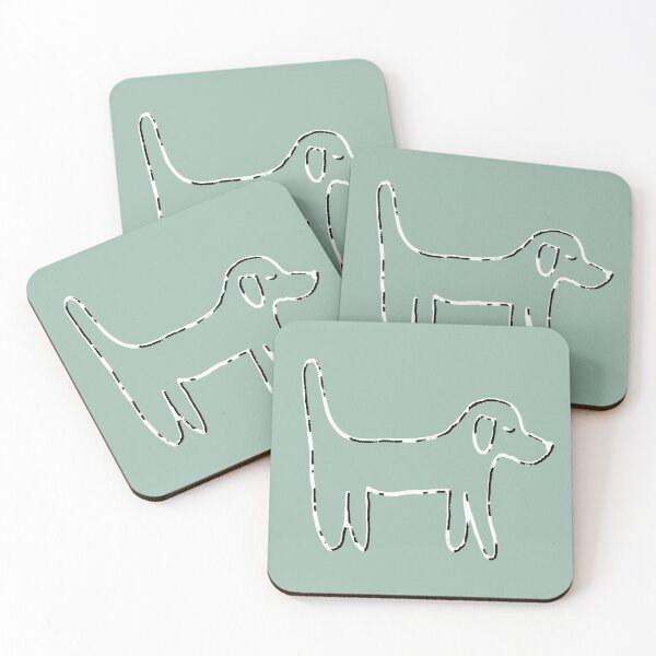 Item preview, Incomplete Full – Dog in fragments on sage green designed and sold by Vision Illustrated.