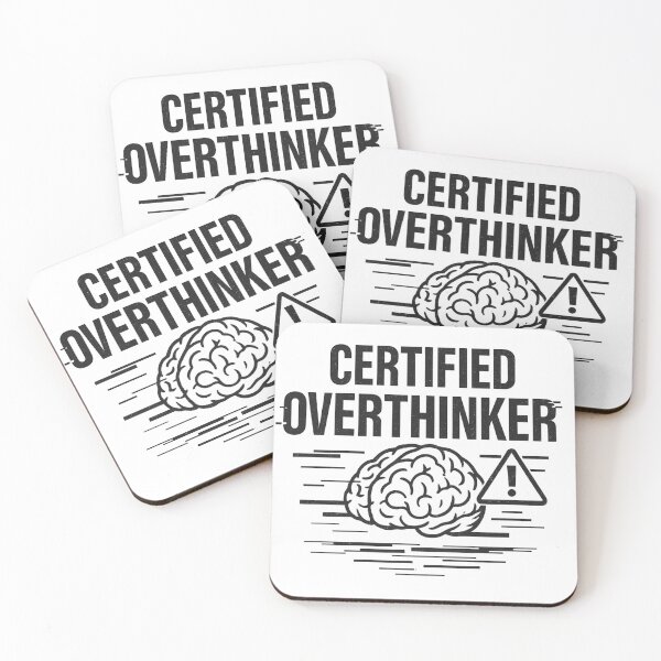 Item preview, Certified Overthinker – Minimal Glitch Anxiety Brain Design designed and sold by Duckish Store.
