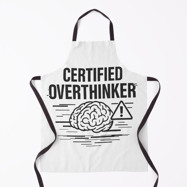 Item preview, Certified Overthinker – Minimal Glitch Anxiety Brain Design designed and sold by Duckish Store.