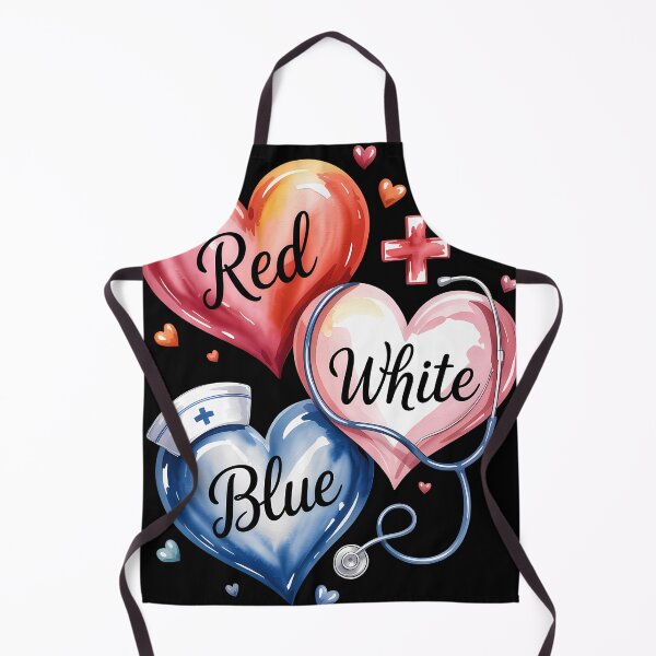 Item preview, Funny Red White Blue Heart Nurse Patriotic American Flag Watercolor designed and sold by someraargelia.