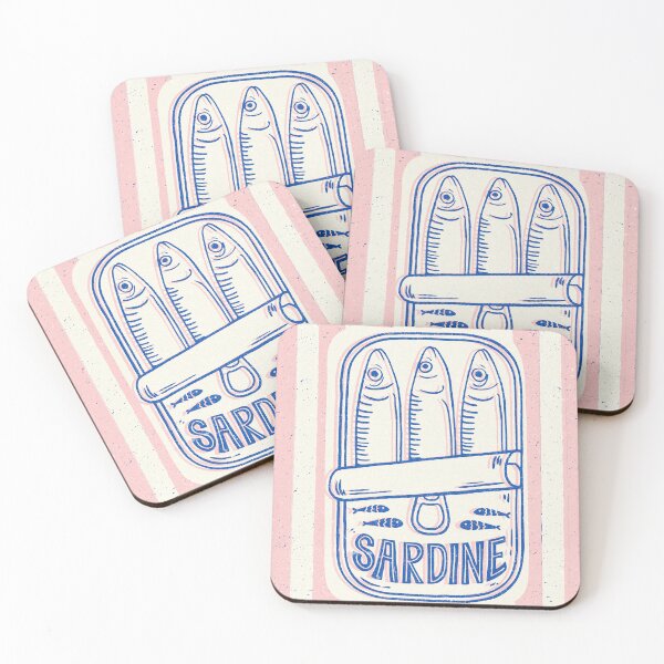 Item preview, Artsy and vintage style sardines in a tine with print designs  designed and sold by TeddyBetty.