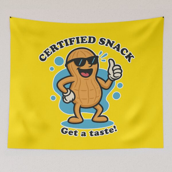 Item preview, Funny Peanut: Get a Taste of this Certified Snack! designed and sold by Happy Puppy Print On Demand.
