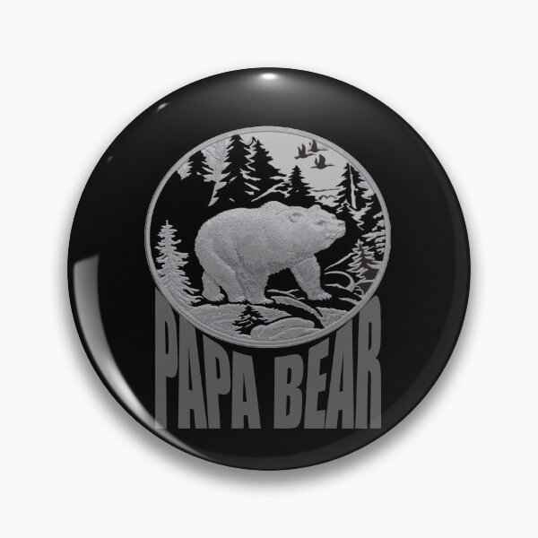 Item preview, Black and Grey Woodland Papa Bear designed and sold by taiche.