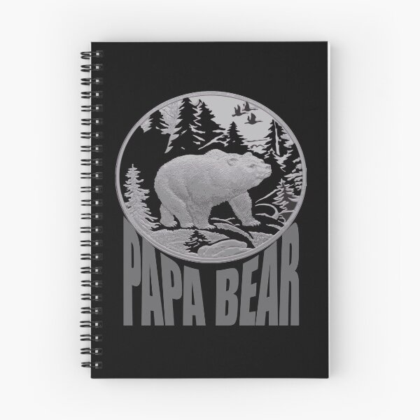 Item preview, Black and Grey Woodland Papa Bear designed and sold by taiche.