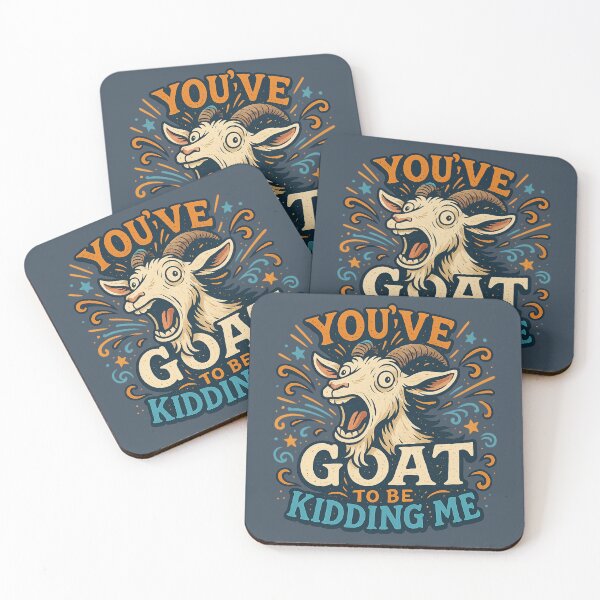 Item preview, You’ve GOAT to Be Kidding Me – Funny Screaming Goat Pun designed and sold by GirlyPopped.