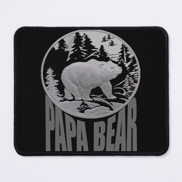 Item preview, Black and Grey Woodland Papa Bear designed and sold by taiche.