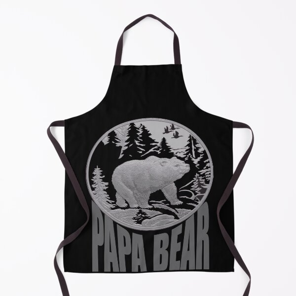 Item preview, Black and Grey Woodland Papa Bear designed and sold by taiche.