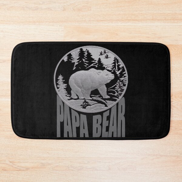 Item preview, Black and Grey Woodland Papa Bear designed and sold by taiche.