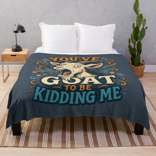 Item preview, You’ve GOAT to Be Kidding Me – Funny Screaming Goat Pun designed and sold by GirlyPopped.