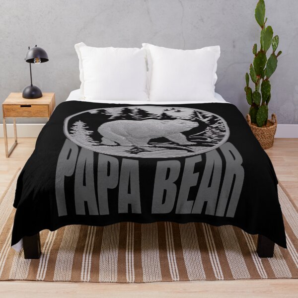 Item preview, Black and Grey Woodland Papa Bear designed and sold by taiche.