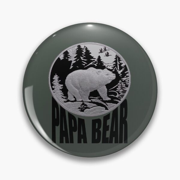 Item preview, Black and Grey Woodland Papa Bear designed and sold by taiche.