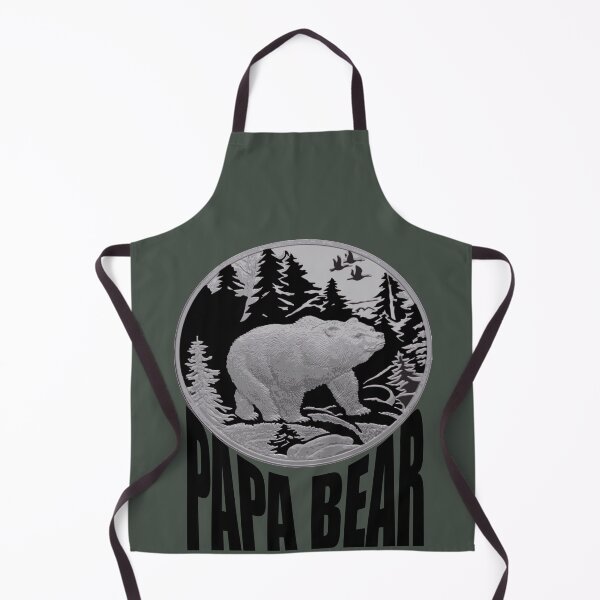 Item preview, Black and Grey Woodland Papa Bear designed and sold by taiche.