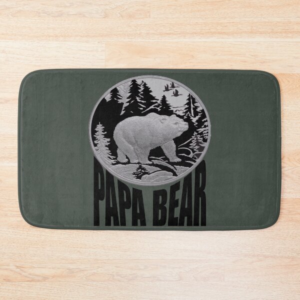 Item preview, Black and Grey Woodland Papa Bear designed and sold by taiche.