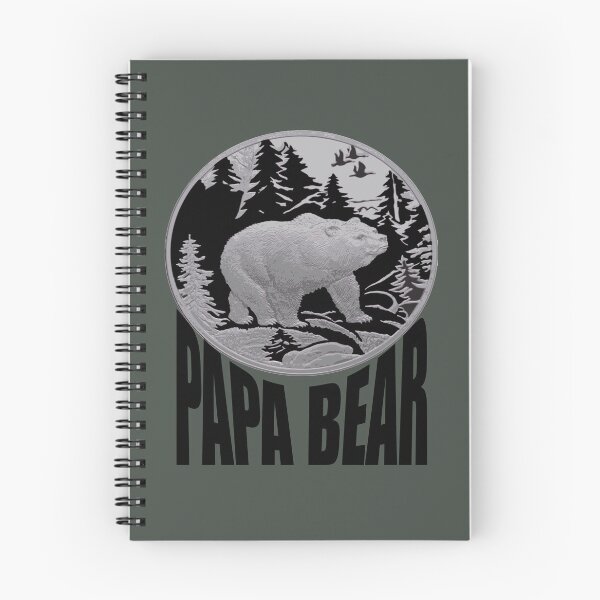 Item preview, Black and Grey Woodland Papa Bear designed and sold by taiche.