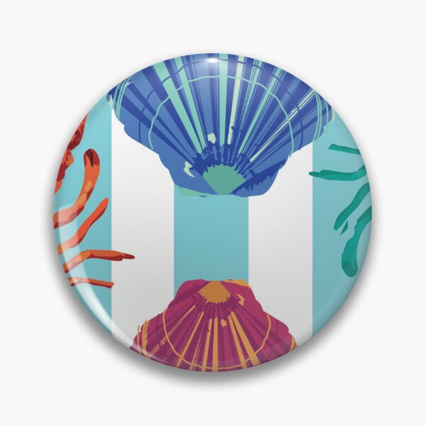 Item preview, Lobsters and Shells coastal pattern designed and sold by Sarah Marsh.