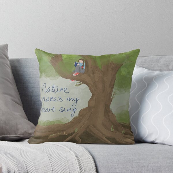 Item preview, Nature Tree Girl Reading Quote - Peaceful Forest Art with Handwritten Text designed and sold by Warm Whimsy Designs.