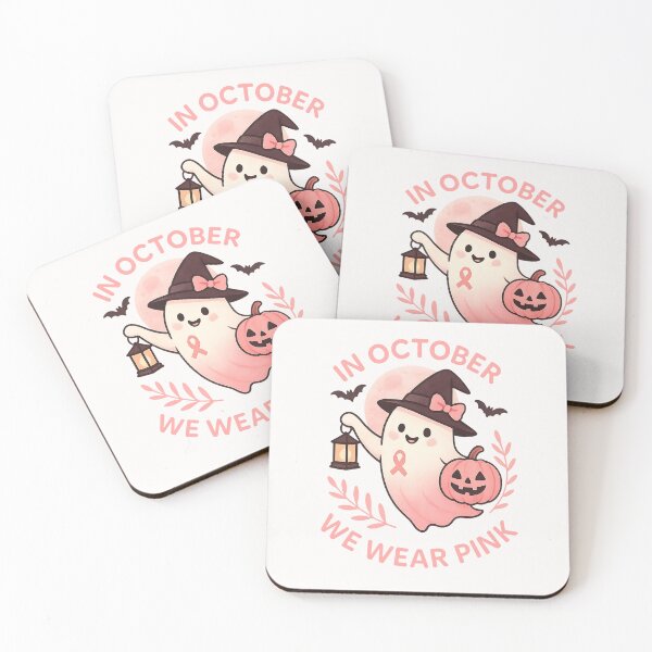 Item preview, In October We Wear Pink Breast Cancer Awareness Halloween designed and sold by TalalosART.