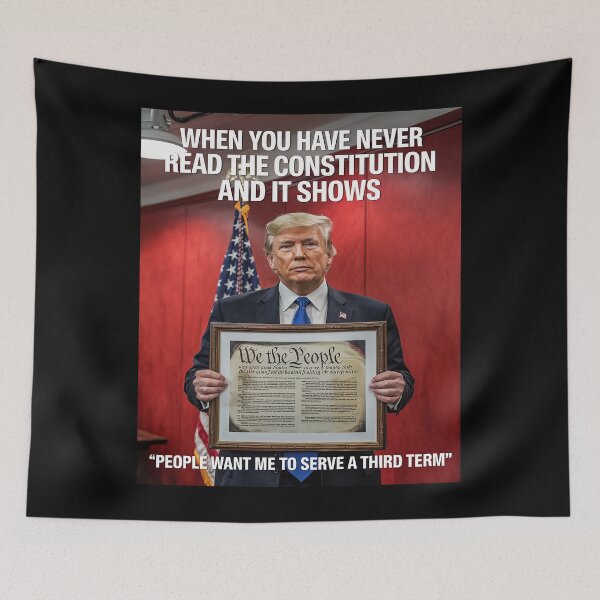 Item preview, Political Satire T-Shirt, Trump Constitution Third Term designed and sold by splindoershop.